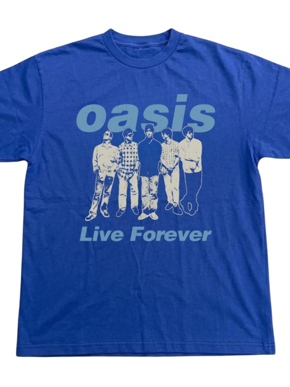 Oasis "Live Forever" Graphic T-Shirt - Blue